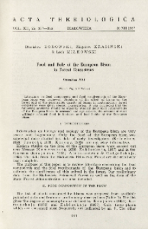 Bisoniana XXI. Food and role of the European bison in forest ecosystems