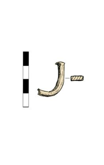 Nail, headless, bent, fragment