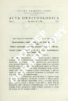 Sprawozdanie z działalności Stacji Ornitologicznej za rok 1950