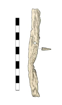 Blade with an opening, fragment