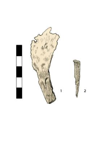 1 artifact, fragment, 2 Nail, headless