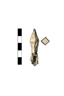 Bolthead with a sleeve, damaged,