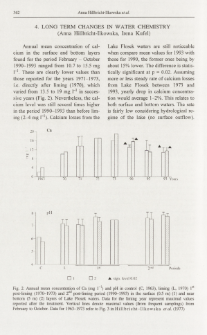 Long term changes in water chemistry