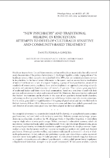 &ldquo;New Psychiatry&rdquo; and Traditional Healing in Kyrgyzstan: Attempts to Develop Culturally Sensitive and Community-Based Treatment