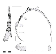Strzemię z dwoma guzami, ornamentowane, inkrustowane i powlekane srebrem