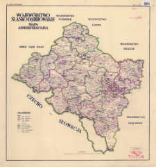 Wojew&oacute;dztwo Śląsko-Dąbrowskie : mapa administracyjna