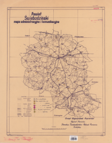 Powiat świebodziński : mapa administracyjna i komunikacyjna
