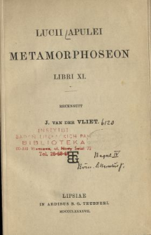 Lucii Apulei Metamorphoseon Libri XI