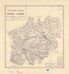 Wojew&oacute;dztwo lubelskie, powiat Zamość : mapa administracyjna i komunikacyjna skala 1:100000