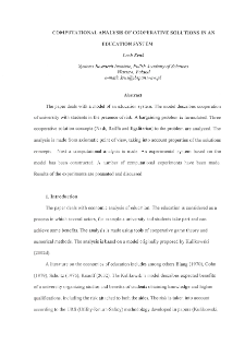 Computational analysis of cooperative solutions in an education system