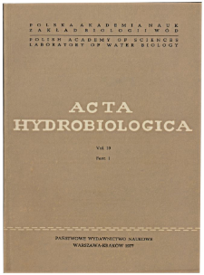 Acta Hydrobiologica Vol. 19 Fasc. 1 (1977)