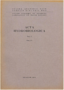 Acta Hydrobiologica Vol. 3 Fasc. 2-3 (1961)