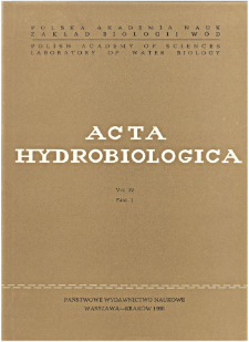 Acta Hydrobiologica Vol. 22 Fasc. 1 (1980)
