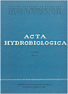 Acta Hydrobiologica Vol. 25/26 Fasc. 2 (1983/1984)