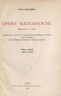 Opere matematiche : memorie e note. Vol. 2, 1893-1899