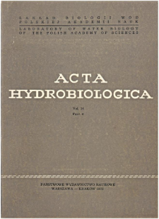 Acta Hydrobiologica Vol. 14 Fasc. 4 (1972)