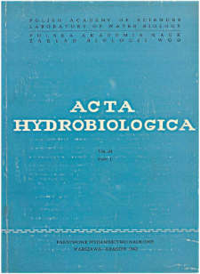 Acta Hydrobiologica Vol. 24 Fasc. 1 (1982)