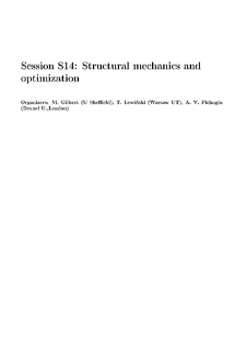Session S14: Structural mechanics and optimization