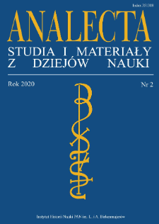 Analecta : studia i materiały z dziej&oacute;w nauki