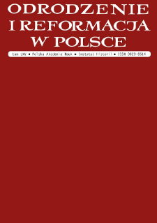 Odrodzenie i Reformacja w Polsce T. 65 (2021)