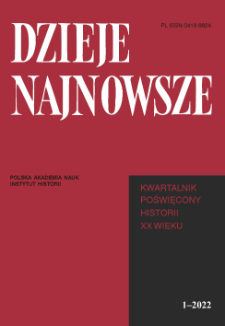 Dzieje Najnowsze : [kwartalnik poświęcony historii XX wieku], R. 54 z. 1 (2022), Artykuły recenzyjne i recenzje