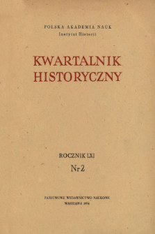 Kwartalnik Historyczny R. 61 nr 2 (1954)