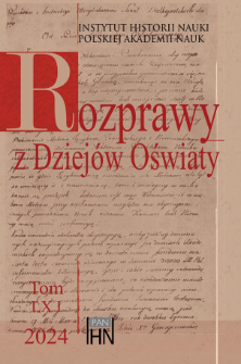 Rozprawy z Dziej&oacute;w Oświaty