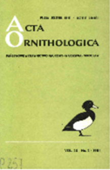 Acta Ornithologica, vol. 31 (1996)