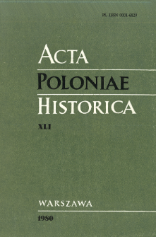 Acta Poloniae Historica. T. 41 (1980)