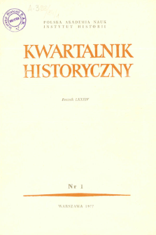 Kwartalnik Historyczny R. 84 nr 1 (1977), Artykuły recenzyjne