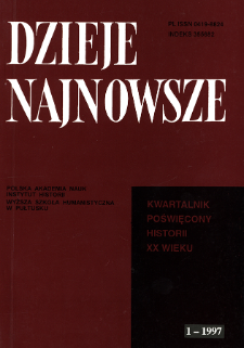 Dzieje Najnowsze : [kwartalnik poświęcony historii XX wieku] R. 29 z. 1 (1997), In memoriam