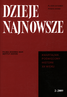 Dzieje Najnowsze : [kwartalnik poświęcony historii XX wieku] R. 41 z. 2 (2009), Artykuły recenzyjne i recenzje