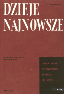 Dzieje Najnowsze : [kwartalnik poświęcony historii XX wieku] R. 19 z. 4 (1987), Artykuły recenzyjne i recenzje