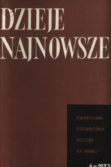 Dzieje Najnowsze : [kwartalnik poświęcony historii XX wieku] R. 5 z. 4 (1973), Artykuły recenzyjne i recenzje