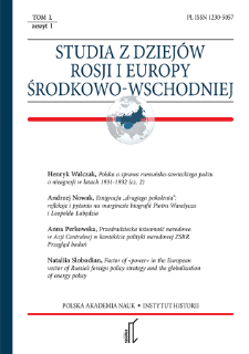 Studia z Dziejów Rosji i Europy Środkowo-Wschodniej T. 50 z. 1 (2015), Artykuły