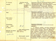 Kartoteka oceny histopatologicznej chorób układu nerwowego (1966) - opis nr 212/66