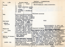 Kartoteka oceny histopatologicznej chorób układu nerwowego (1964) - opis nr 1/64