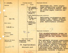 File of histopathological evaluation of nervous system diseases (1962) - nr 233/62