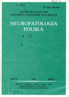 Neuropatologia Polska T.27 z.1 (1989)