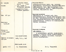 File of histopathological evaluation of nervous system diseases, Department of Experimental and Clinica lNeuropathology (1954-1996)