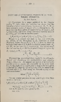 Note on clapeyron's theorem of the three moments