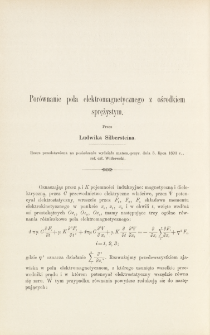 Por&oacute;wnanie pola elektromagnetycznego z ośrodkiem sprężystym