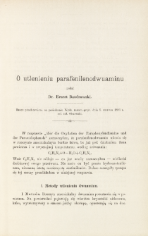 O utlenieniu parafenilenodwuaminu