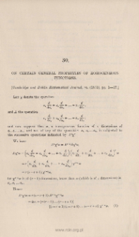 On certain general properties of homogeneous functions
