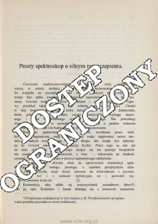 Prosty spektroskop o silnym rozszczepieniu