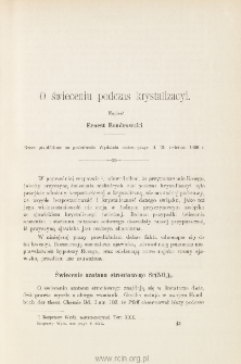 O świeceniu podczas krystalizacyi
