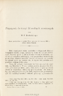 Przyczynek do teoryi fal wodnych niewirowych