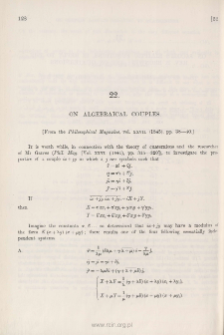 On Algebraical Couples
