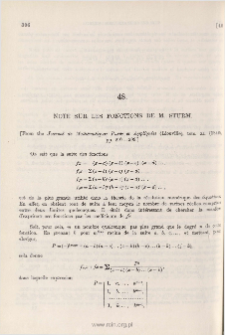 Note sur les Fonctions de M. Sturm