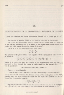 Demonstration of a Geometrical Theorem of Jacobi's